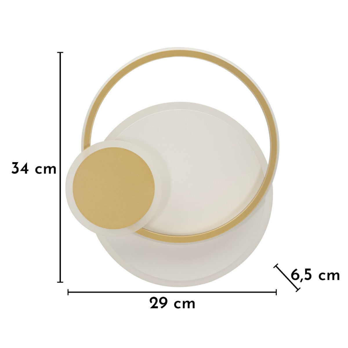 Applique Lampada da Muro LED Dish 29x6,5x34 cm 3 Temperature di Colore