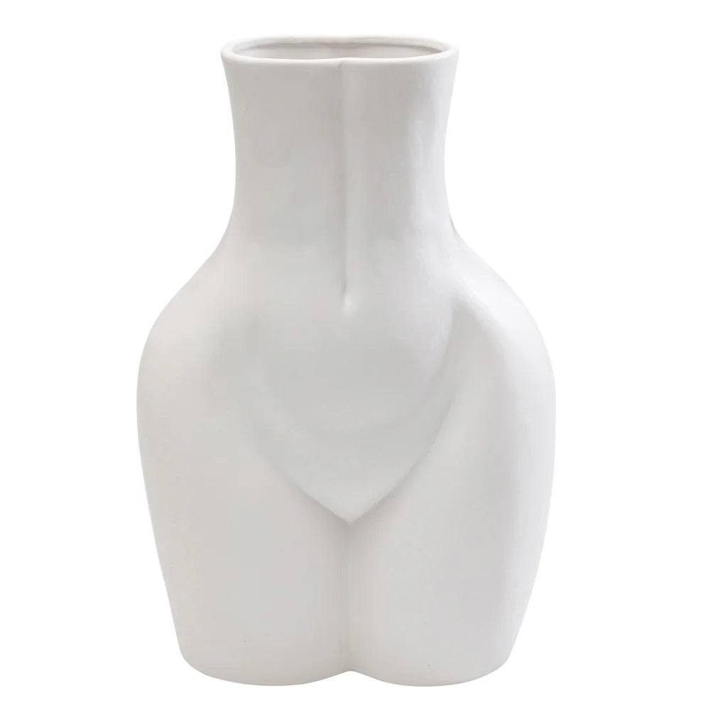 Vaso Donna Bianco 40 cm Decorativo Femminile di Design