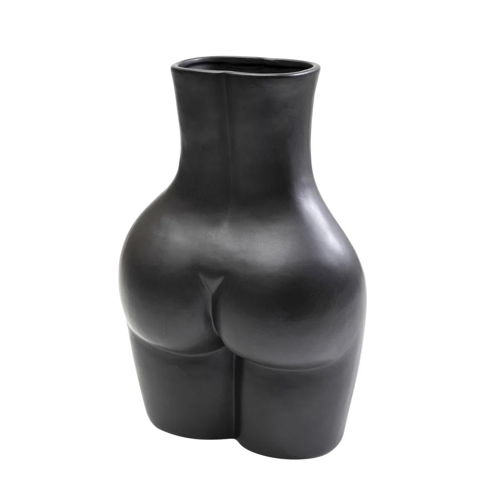 Vaso Donna Nero 22 cm Decorativo Femminile di Design