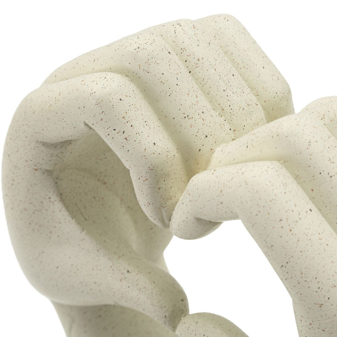 Scultura Love Stons Beige  16,5x7x20cm in Poliresina Mani a Cuore