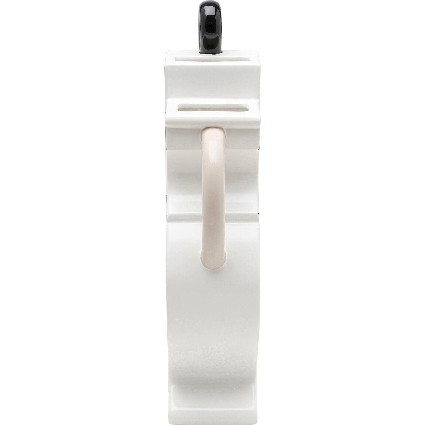 Vaso Decorativo Perfect Match Bicolore Bianco e Nero Linee Scultoree 35cm