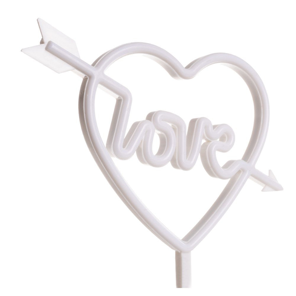 Lampada Neon LED Cuore Love con Freccia Decorazione Romantica