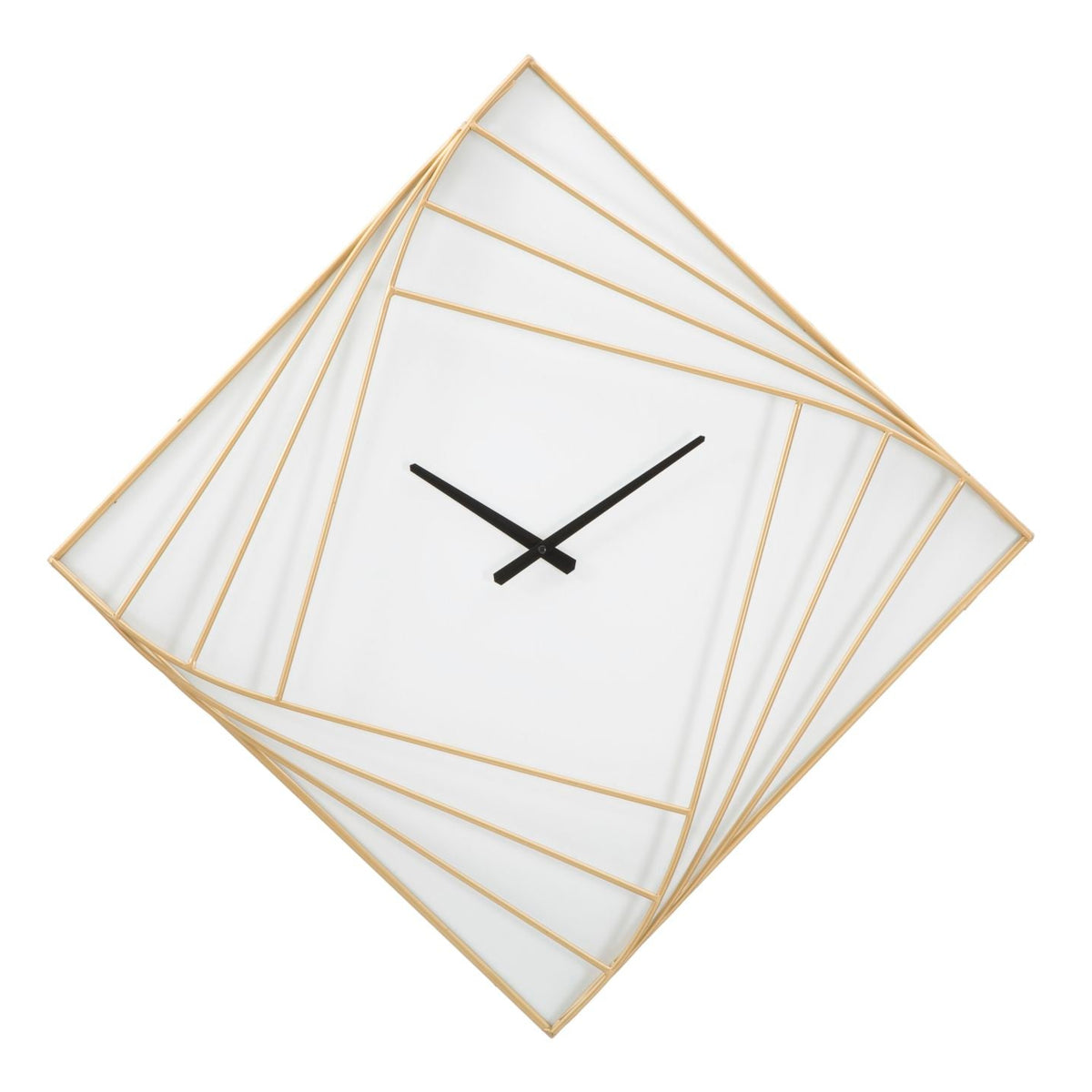 Orologio da Parete Goldy Line 85x85 cm Oro Design Geometrico