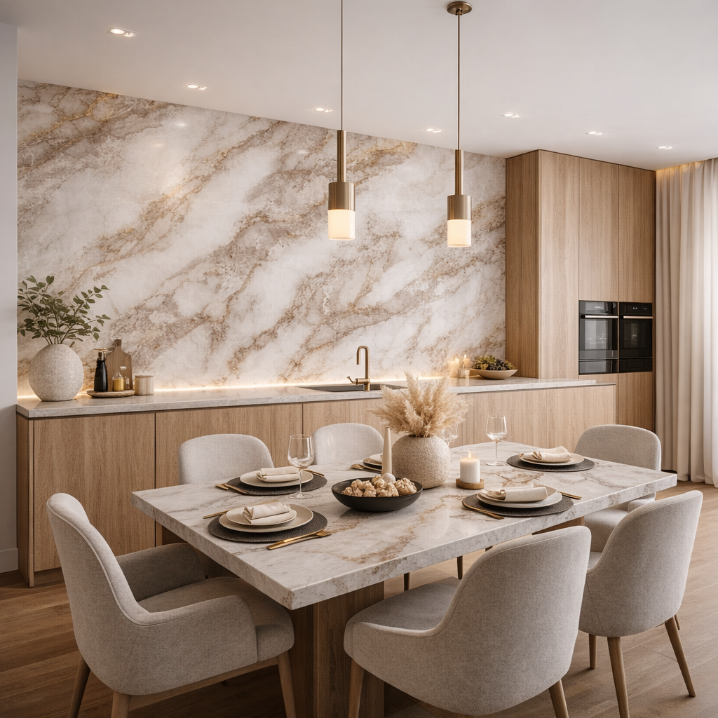 Rivestimento Parete Polietilene Effetto Marmo Bianco Oro Pannello Adesivo 120x280 cm
