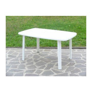 TAVOLO RESINA 137X85XH72CM BIANCO
