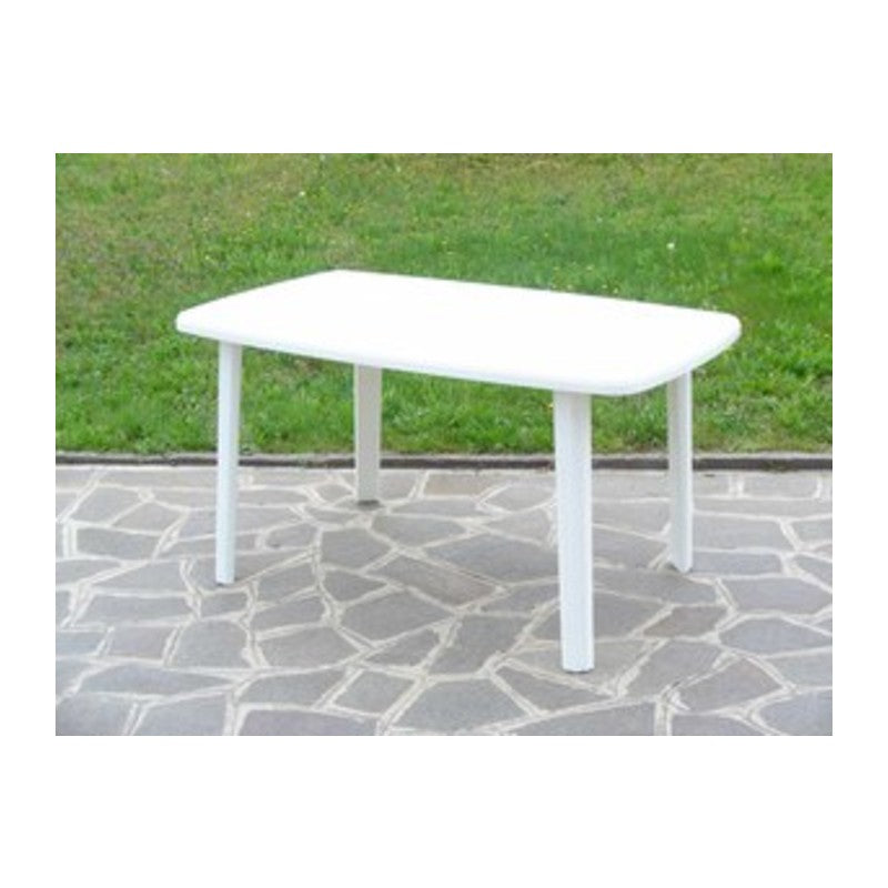 TAVOLO RESINA 137X85XH72CM BIANCO