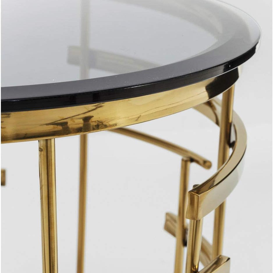 Tavolino da Caffè Jupiter Gold Oro Ø55 cm Design Moderno