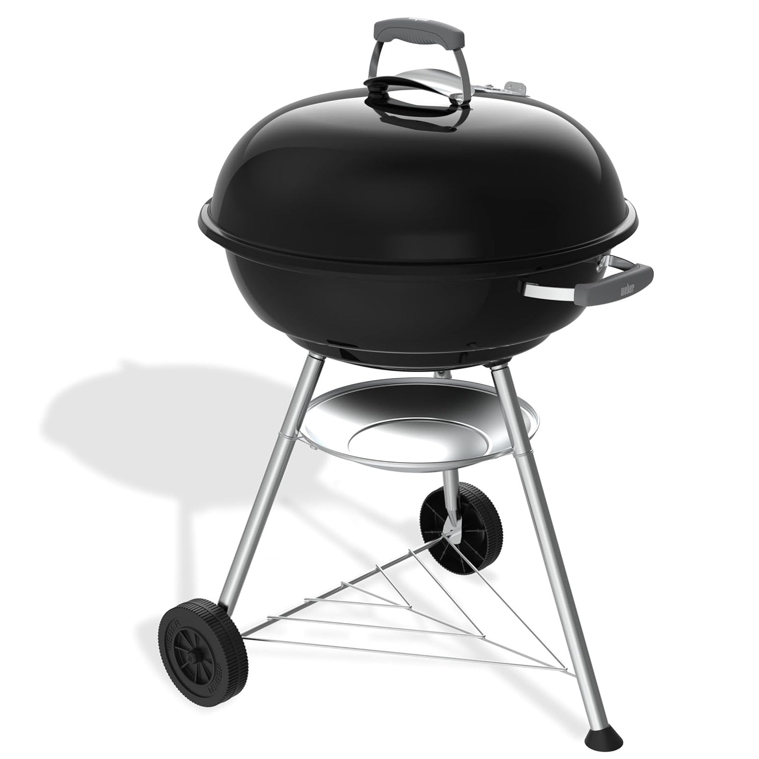 Barbecue a Carbone Weber Compact Kettle 57 cm con Coperchio e Ruote