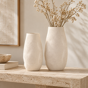 Vaso Decorativo Bianco Opaco In Ceramica