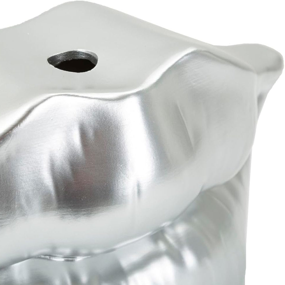 Vaso Decorativo Labbra Mouth Lip Argento in Resina 23 x 8 x H12 cm