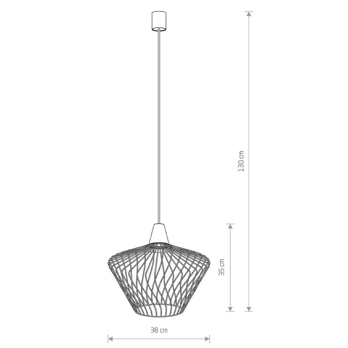Lampadario a Sospensione Nowodvorski Wave S Nero