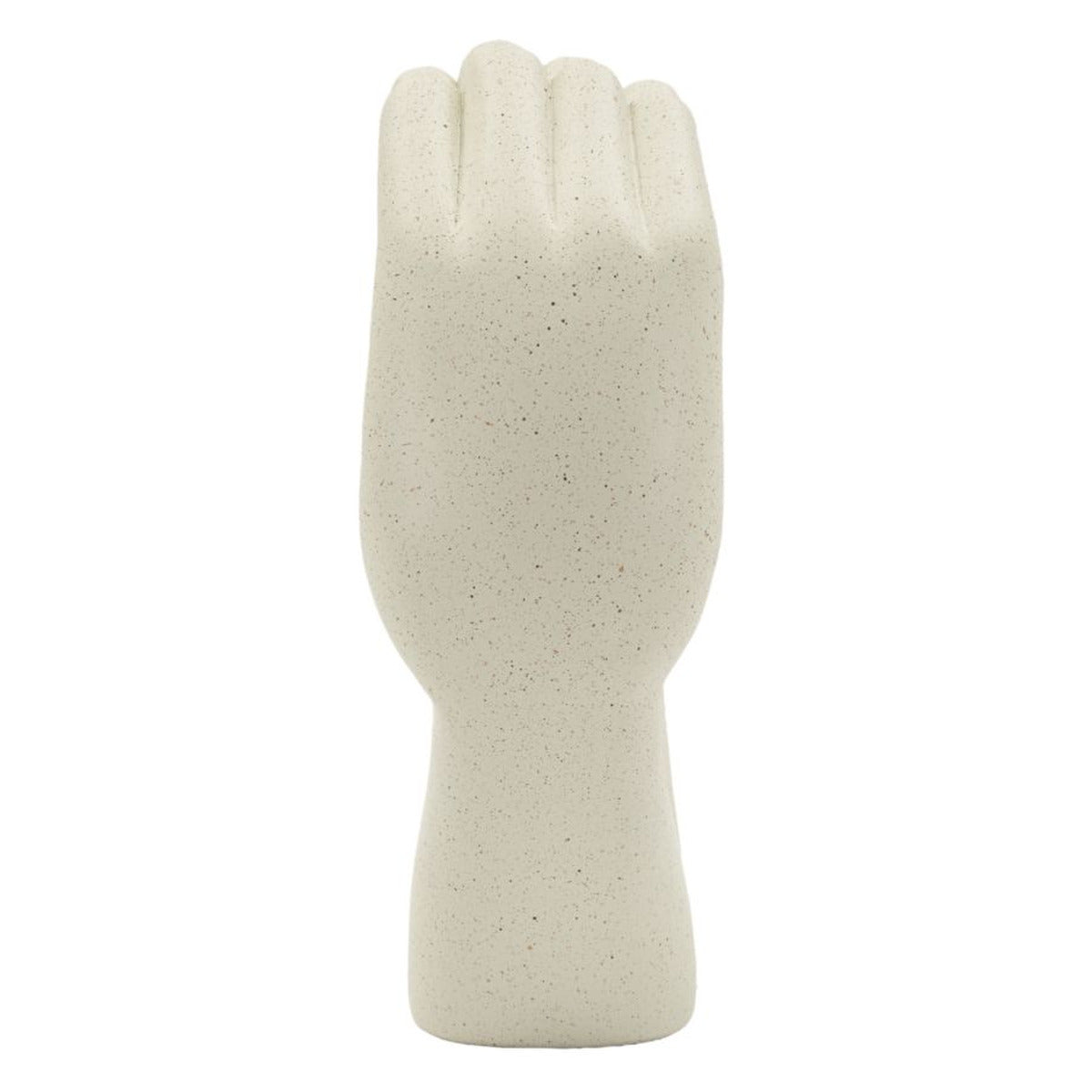 Scultura Love Stons Beige  16,5x7x20cm in Poliresina Mani a Cuore
