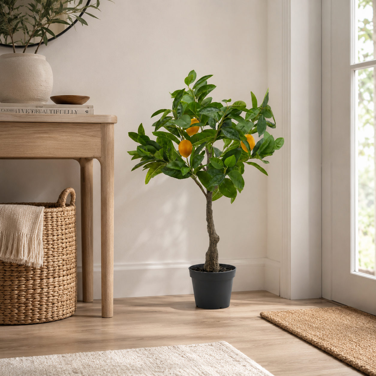 Pianta Artificiale di Limoni Duke con Vaso H 70 cm