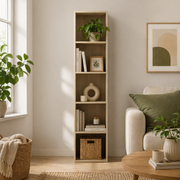 Libreria Slim Ready 4 Ripiani 40x29xH132 cm Rovere Nordik