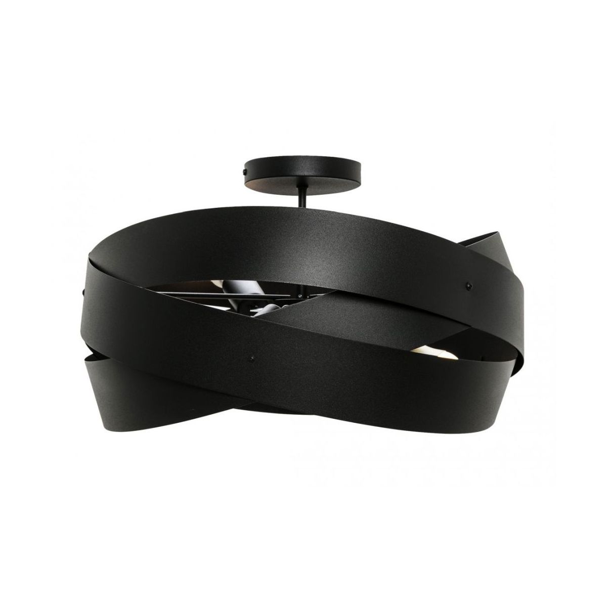 Lampada da Soffitto Lampadario Tornado 3xE27 Nero
