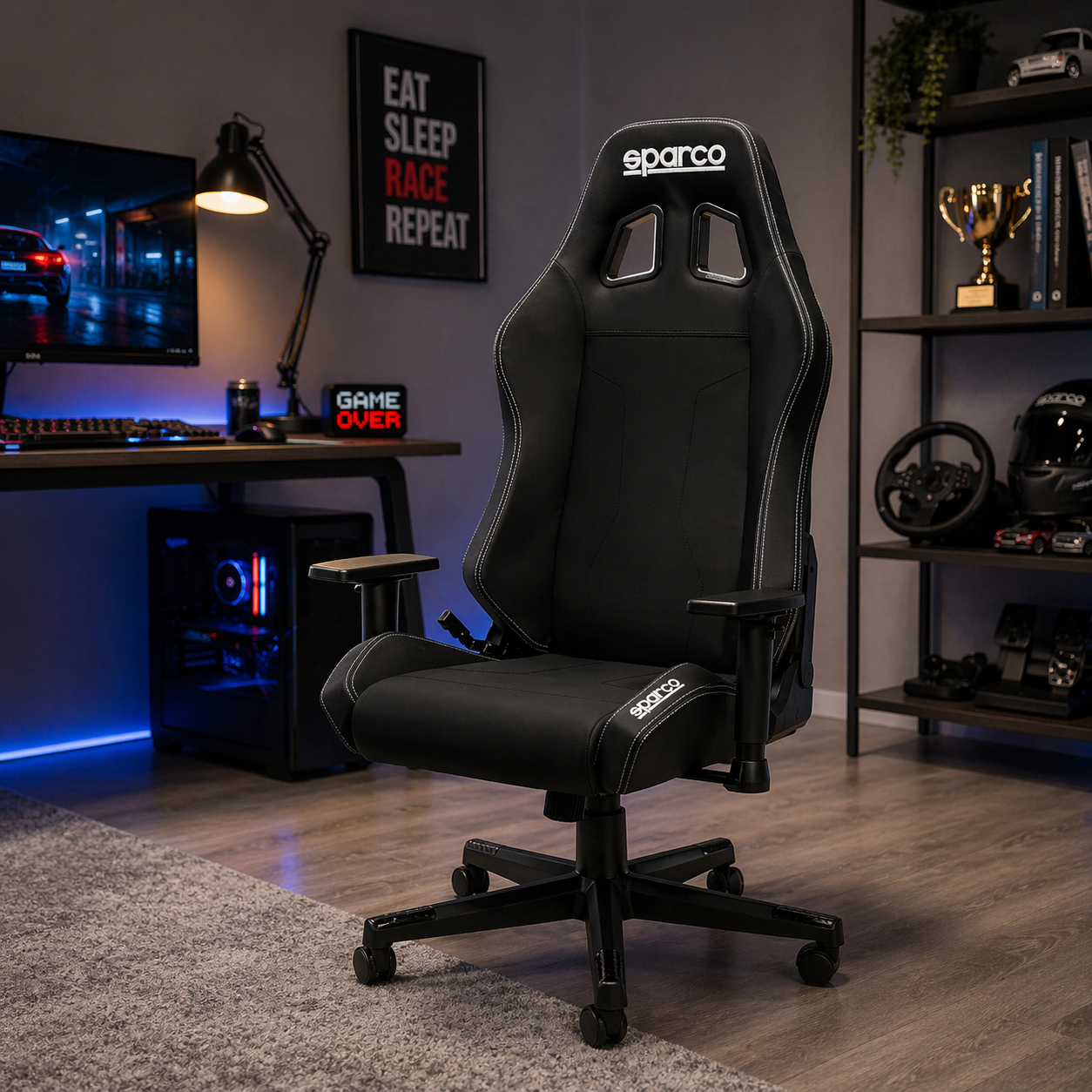Sedia Poltrona Sparco Gaming Ufficio Nero