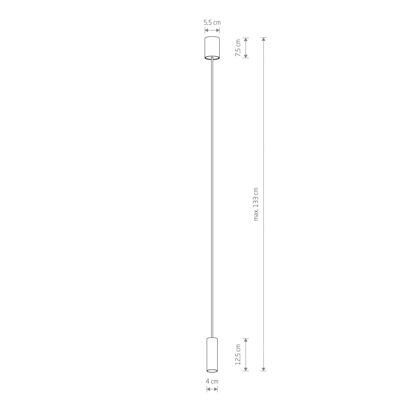 Lampada a Sospensione Fourty Black Design Minimal