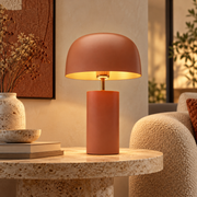 Lampada da Tavolo Loungy in Metallo Terracotta H 38 cm