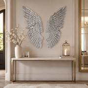 Pannello Decorativo 3D Ali Beauty Coppia Silver in Metallo
