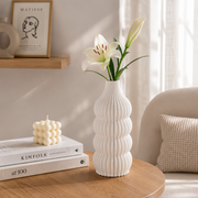 Vaso Decorativo Ilsa Beige in Ceramica 12 x 25 cm