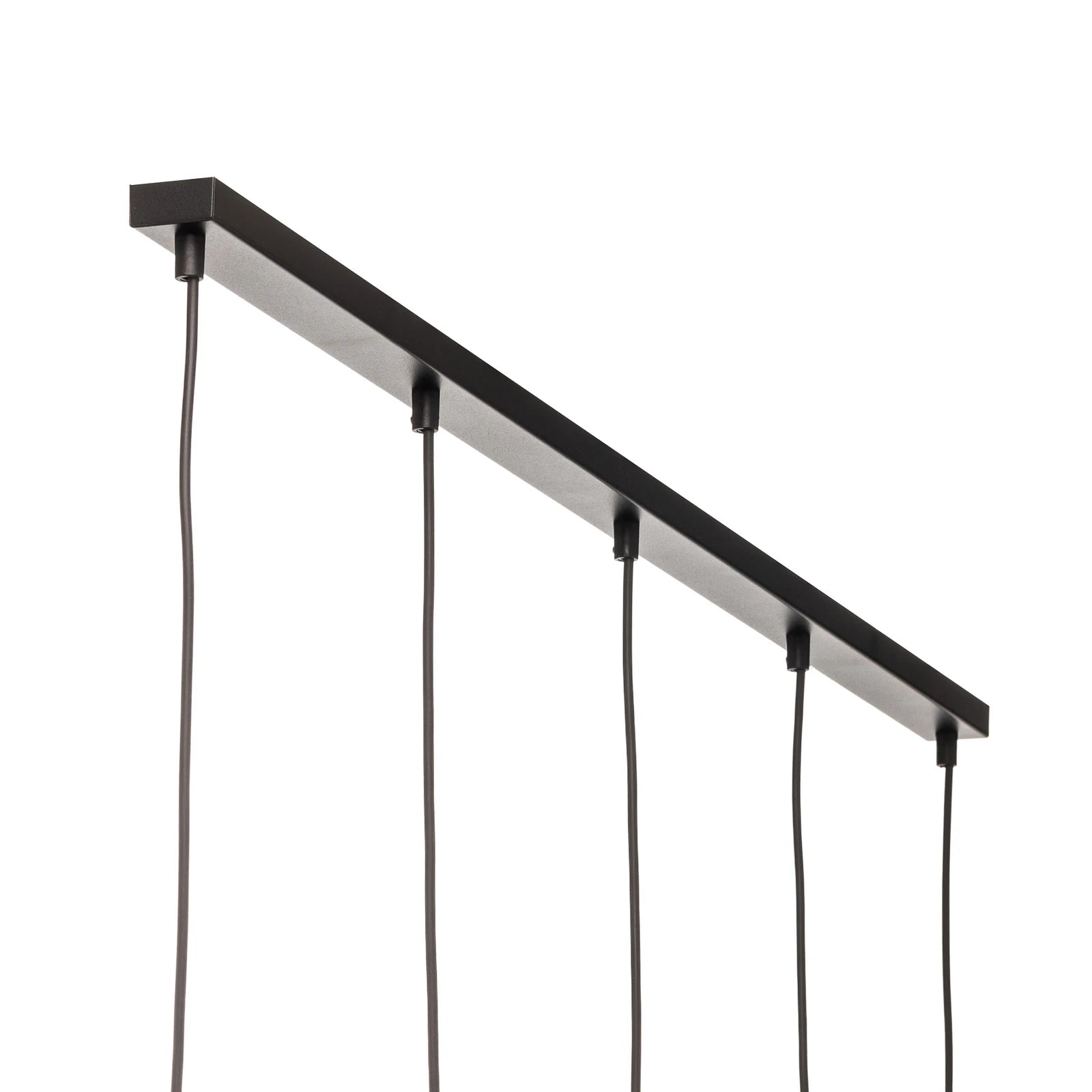 Lampada a Sospensione Lineare Hermanos 5 luci Nero Ottone