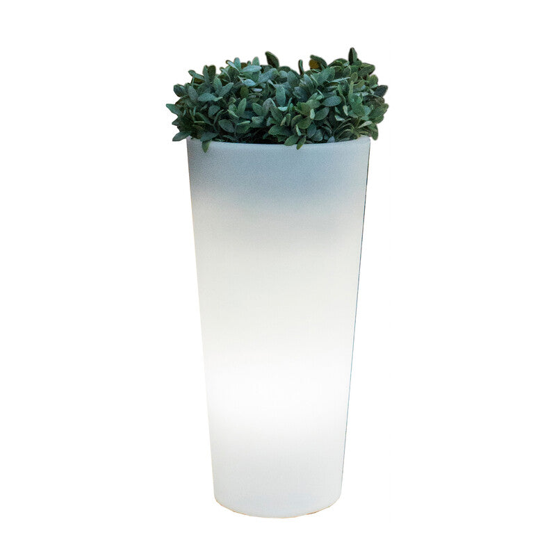 VASO SOLARE FICUS LED D 29XH59CM RGB C/TELECOM