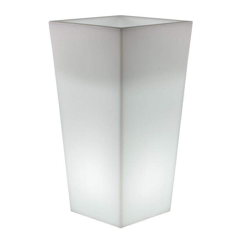 VASO SOLARE MELISA LED 30X30XH58CM RGB C/TELECOM