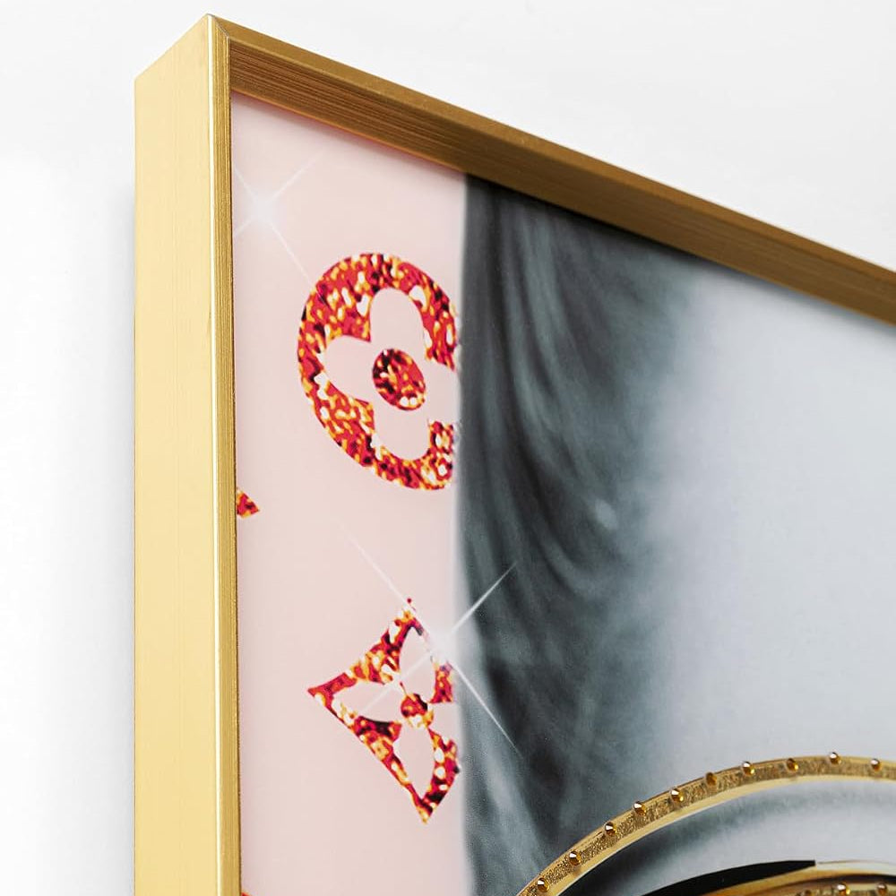 Quadro Decorativo Times Square View con Cornice Oro 50x50 cm