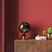 Oggetto decorativo Mappamondo Globe Top Nero e Oro con Base Elegante