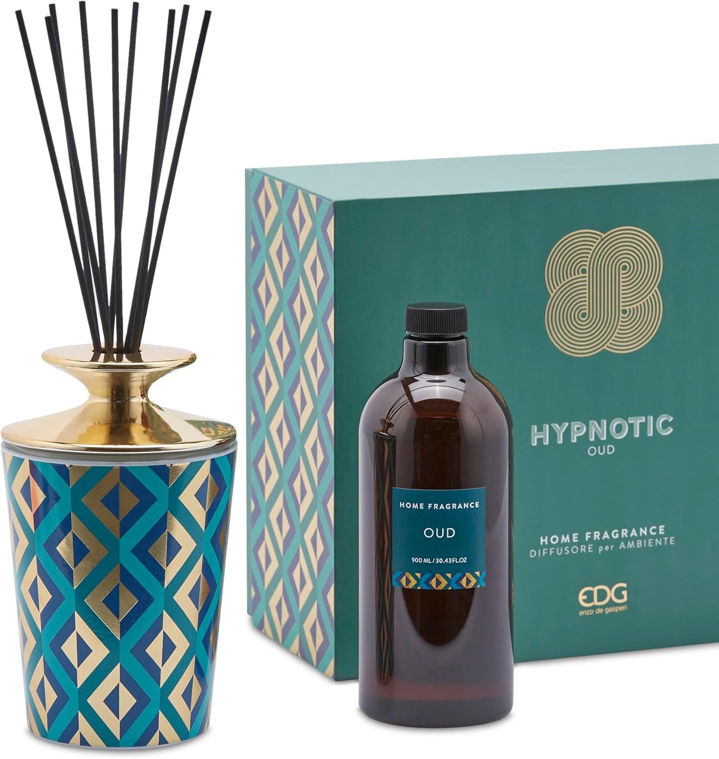 Profumatore Ambiente Hypnotic EDG 900 ml Oud Con Bastoncini