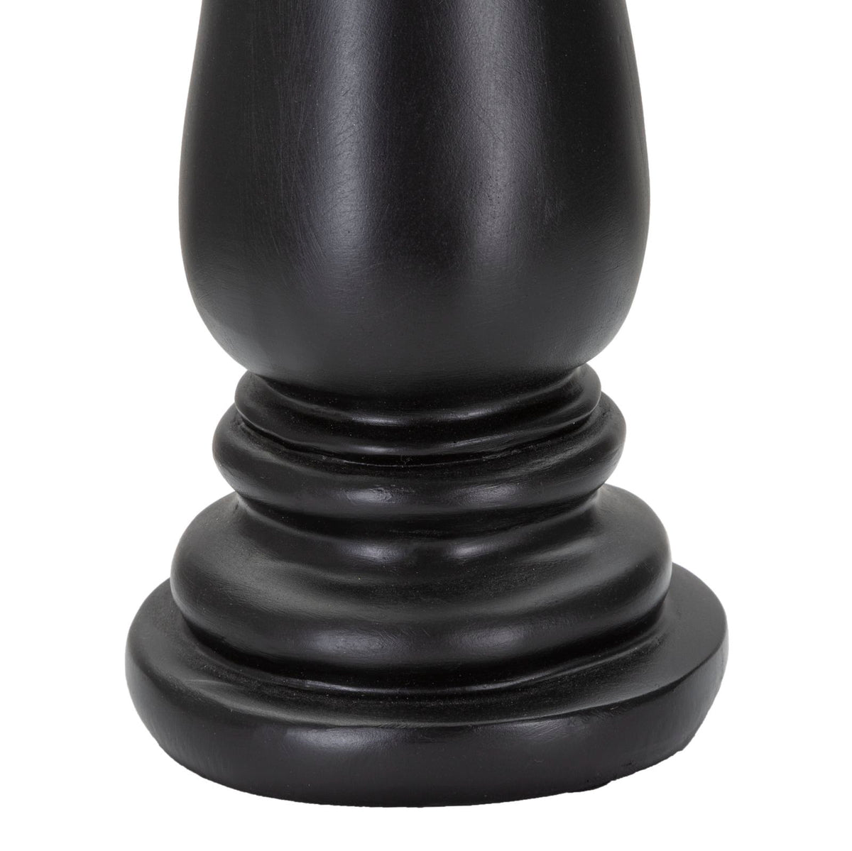Statuetta Decorativa Alfiere Scacchi Nero e Oro Ø12,5 x H38,5 cm