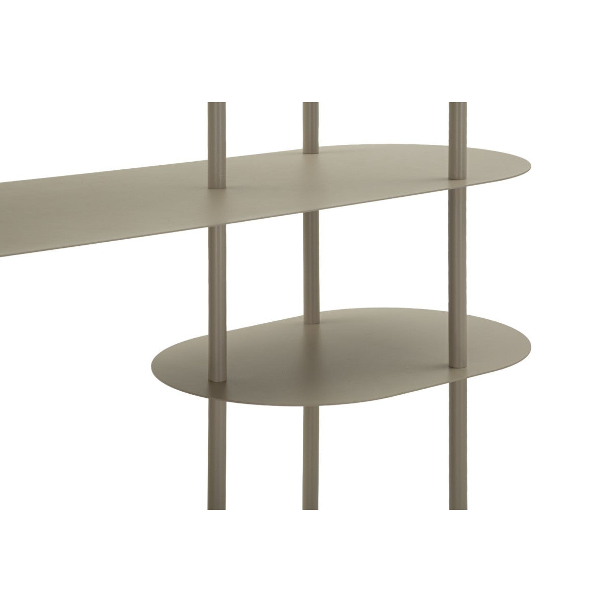 Libreria Saturno 118x31x139 cm in Metallo Tortora e Ottanio
