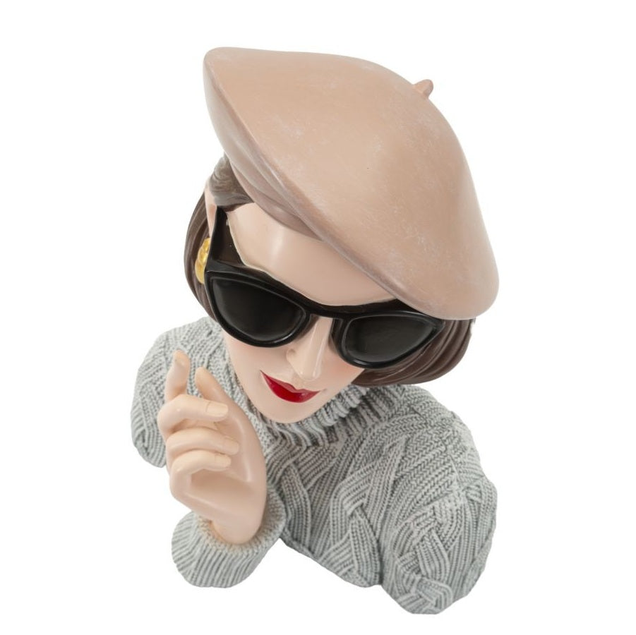 Scultura Decorativa Donna Paris B 18,5x14x26 cm in Poliresina