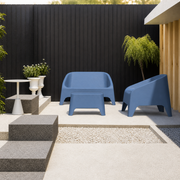 Set Salotto da Giardino Matera 4 Pezzi Azzurro