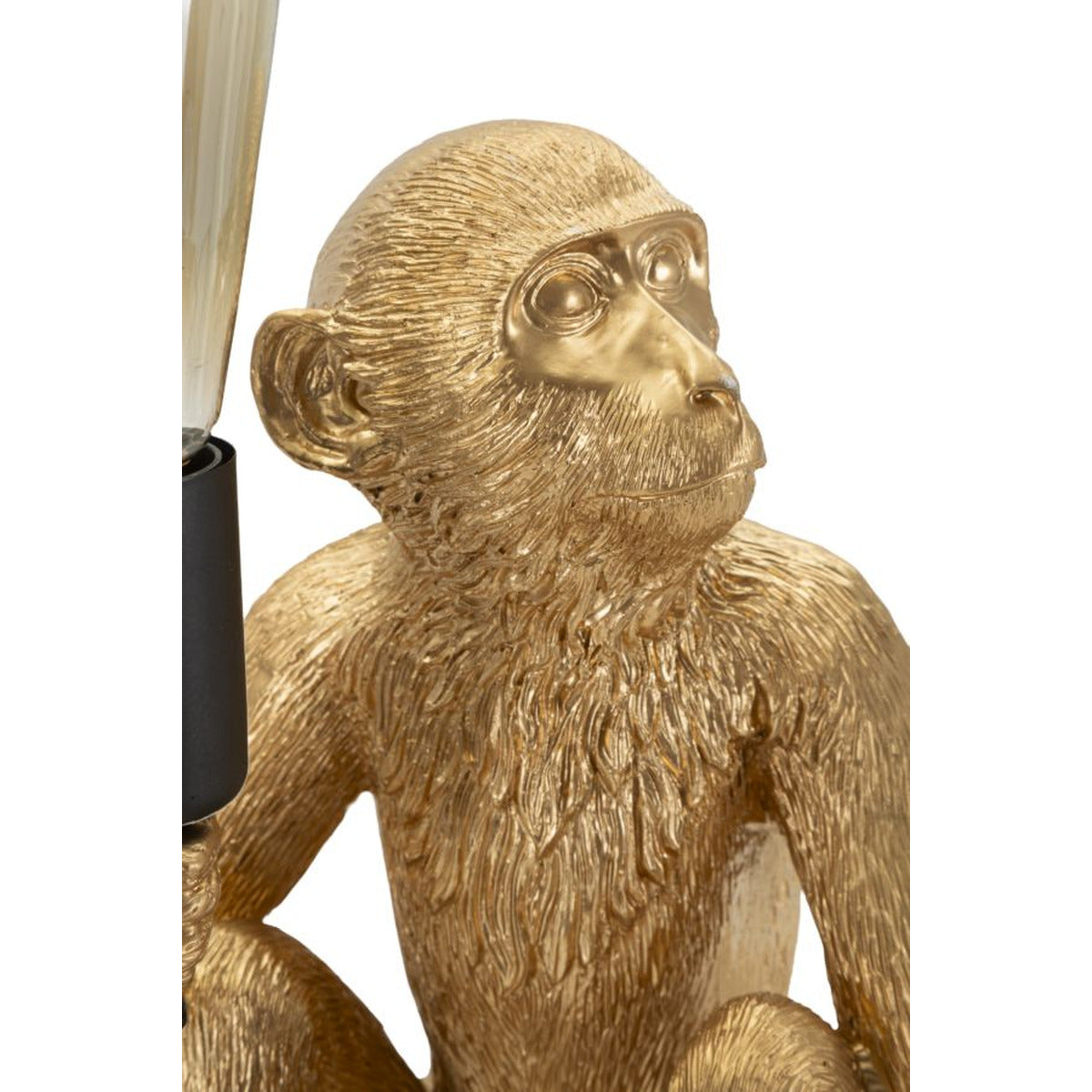 Lampada Tavolo Monkey Seduta Oro in Poliresina 32x33x32cm