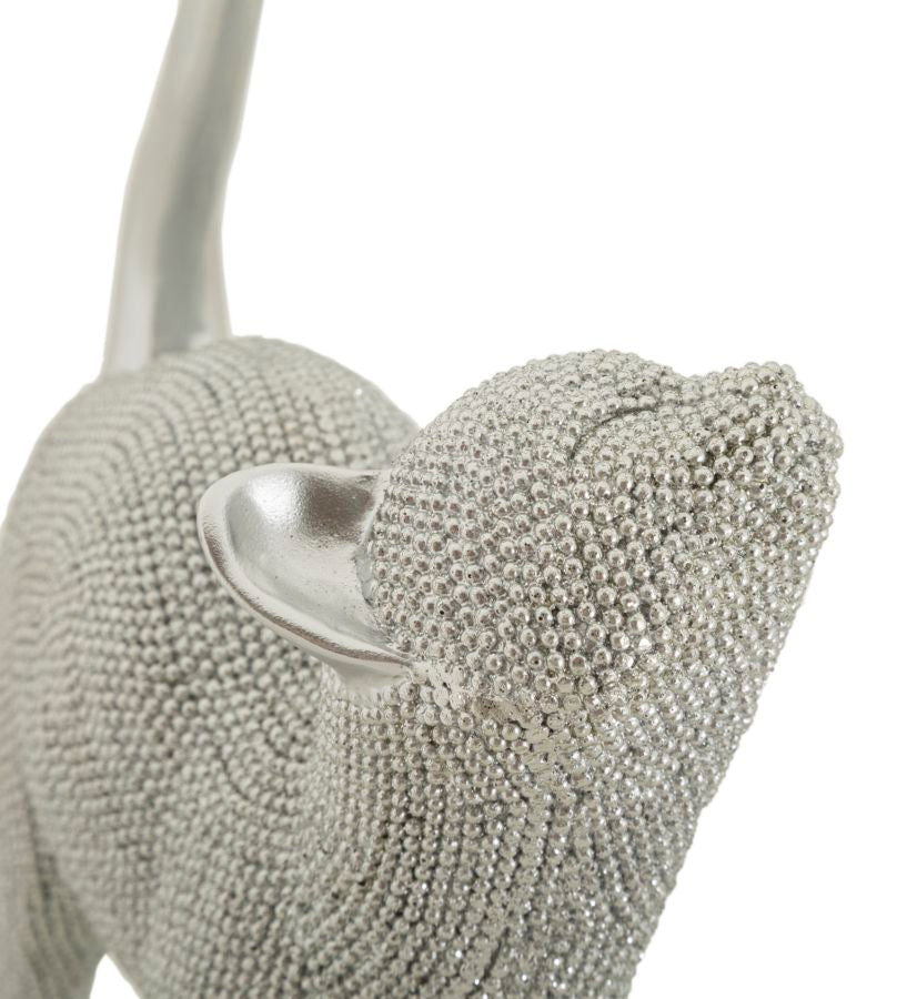Statuetta Decorativa Gatto Sparky Argento 26 cm in Poliresina