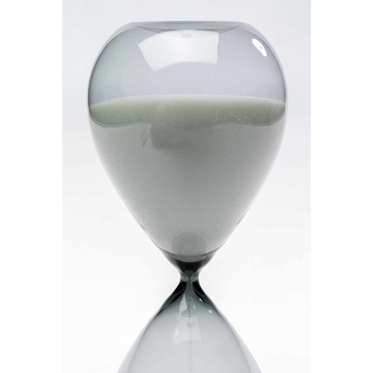 Clessidra Con Sabbia Decorativa Time in Vetro Nero Fumé 25cm