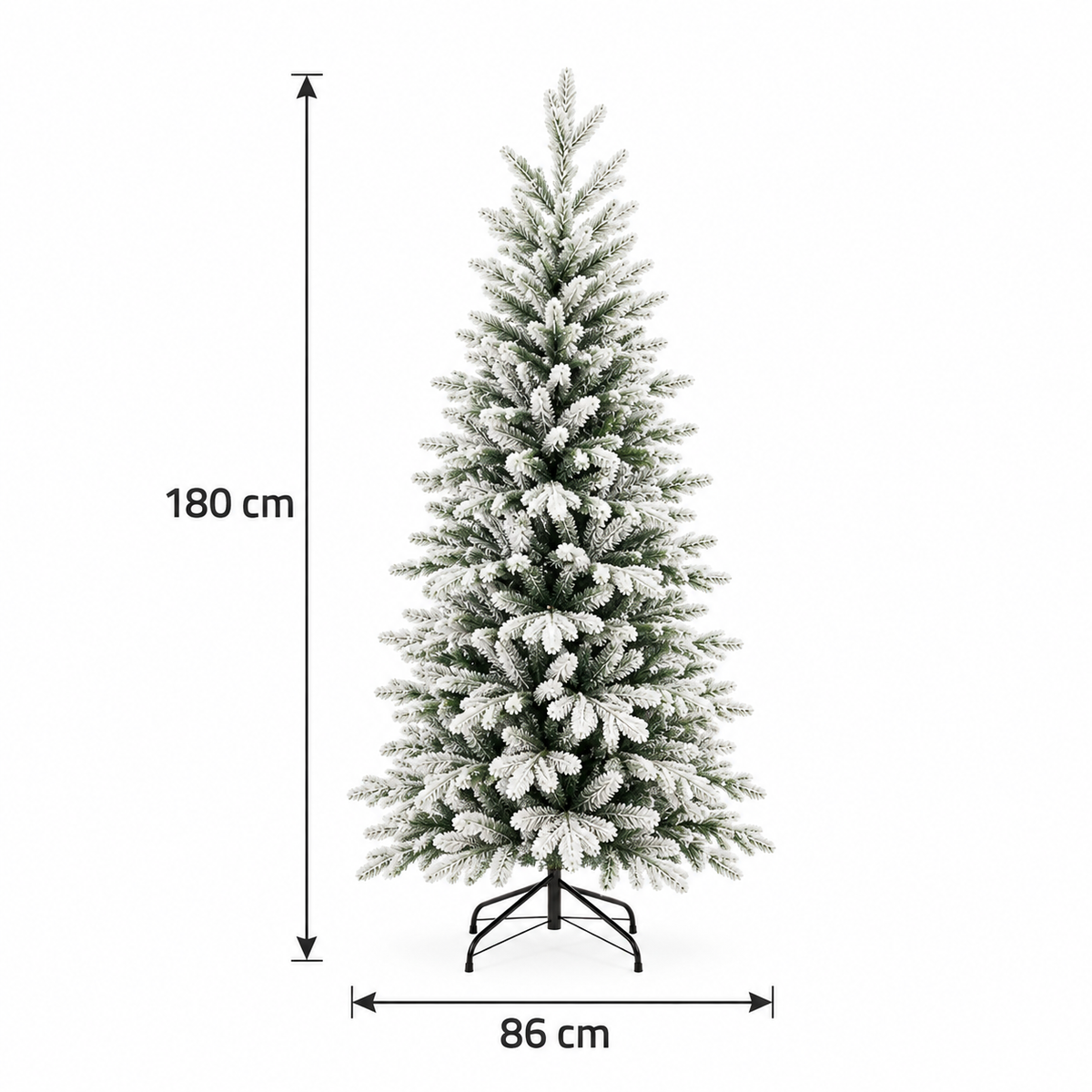 Albero di Natale Innevato Alnus in PVC e PE 180 e 210 cm