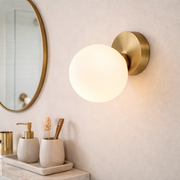 Applique Lampada da Parete Sfera Ice Ball 8126 Colore ottone IP44