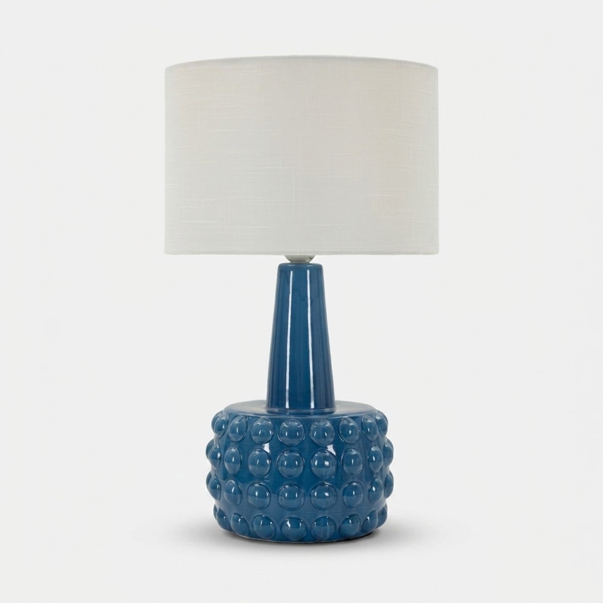 Lampada da Tavolo Gress in Ceramica con Paralume in Tessuto – 3 Colori