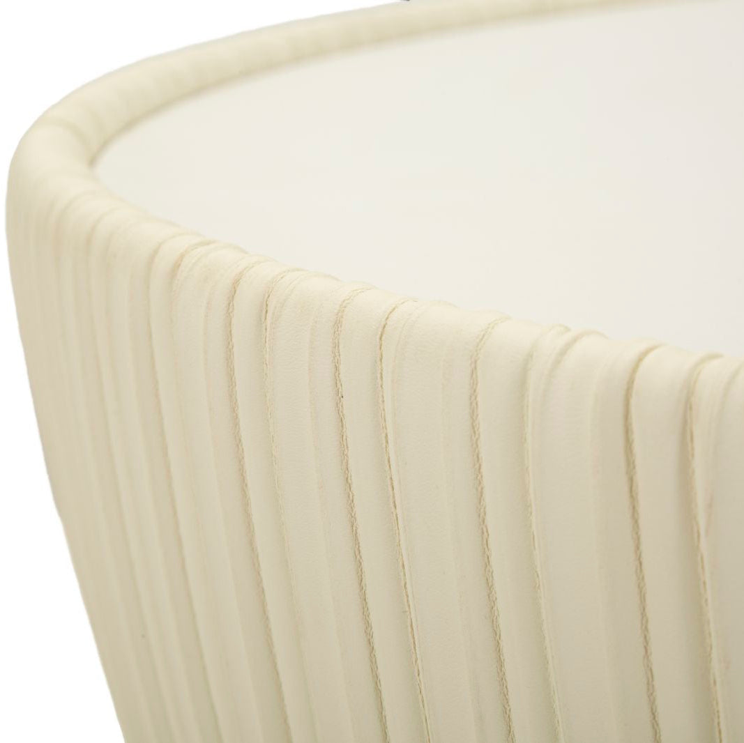 Tavolino da Caffè Elge Ø71x38 cm Crema e Oro Piano Effetto Marmo