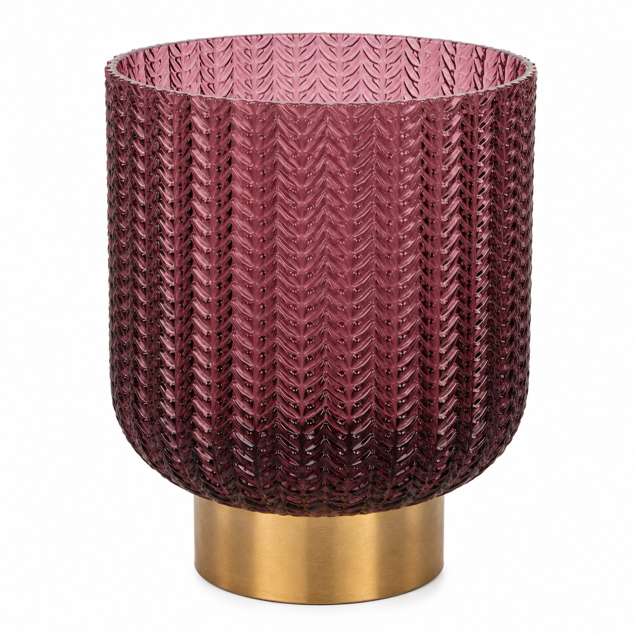 Vaso Decorativo Barfly Berry 24 cm in Vetro Colorato Rosa