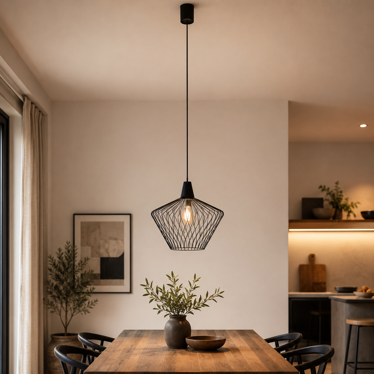 Lampadario a Sospensione Nowodvorski Wave S Nero