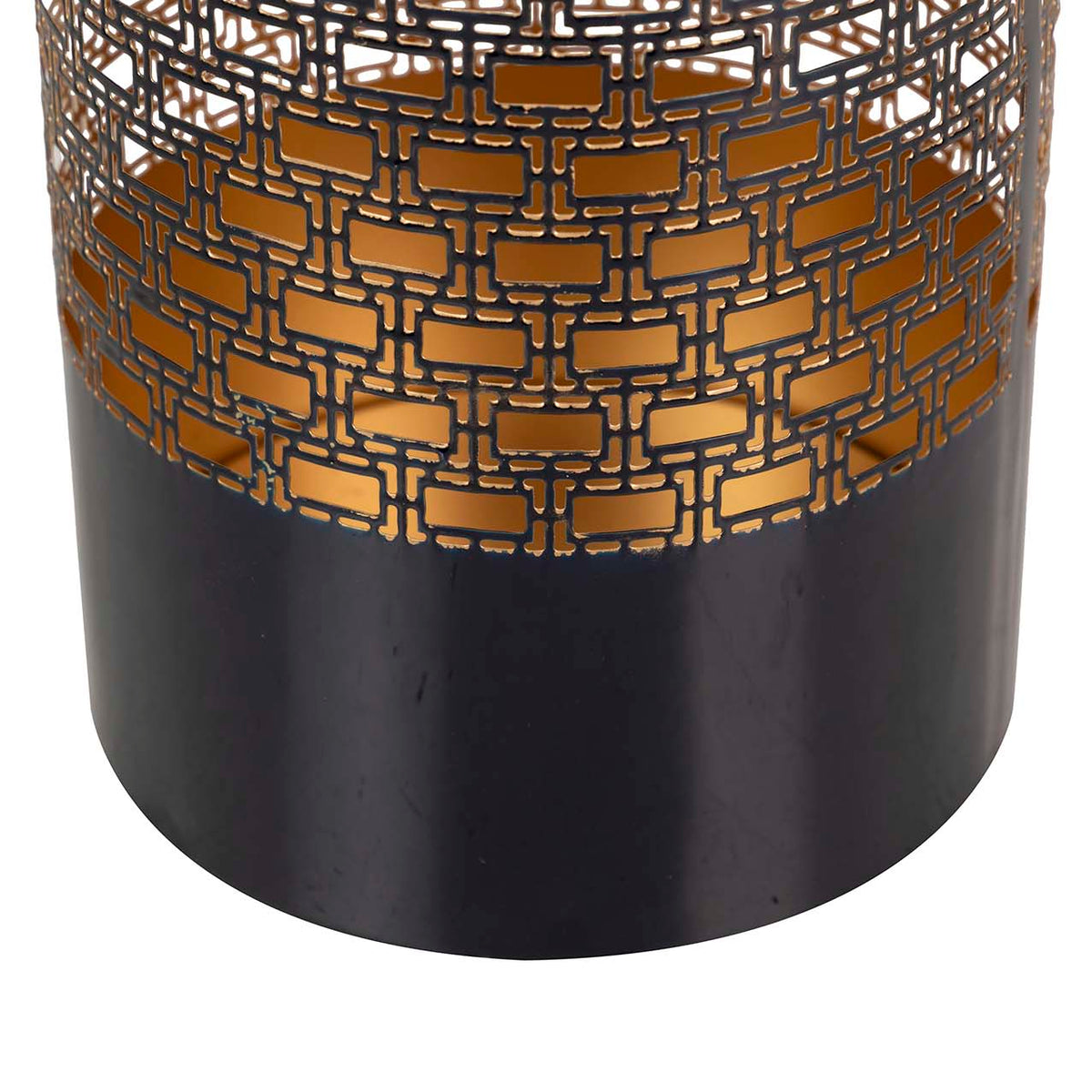 Portaombrelli in Metallo Decorativo 20x20x45 cm Design Geometrico