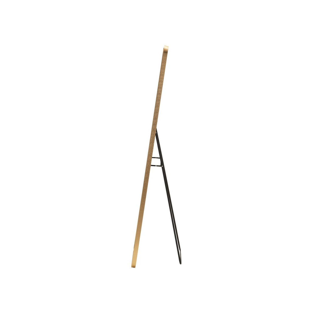 Specchio da Terra LED Simple Rettangolare Oro in Alluminio 50 x H160 cm