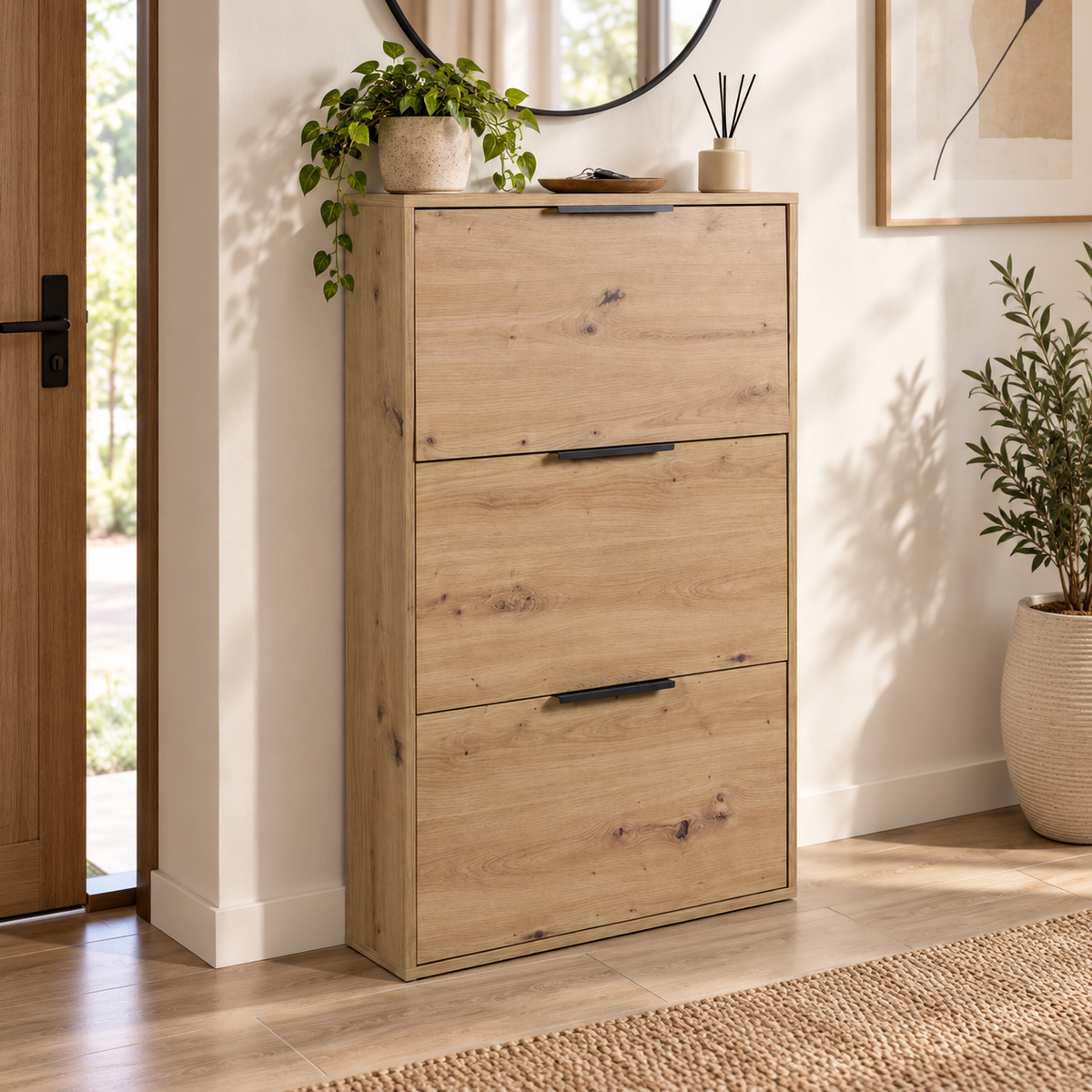 Scarpiera Slim 3 Ribalte 65x15x105,5 cm Salvaspazio