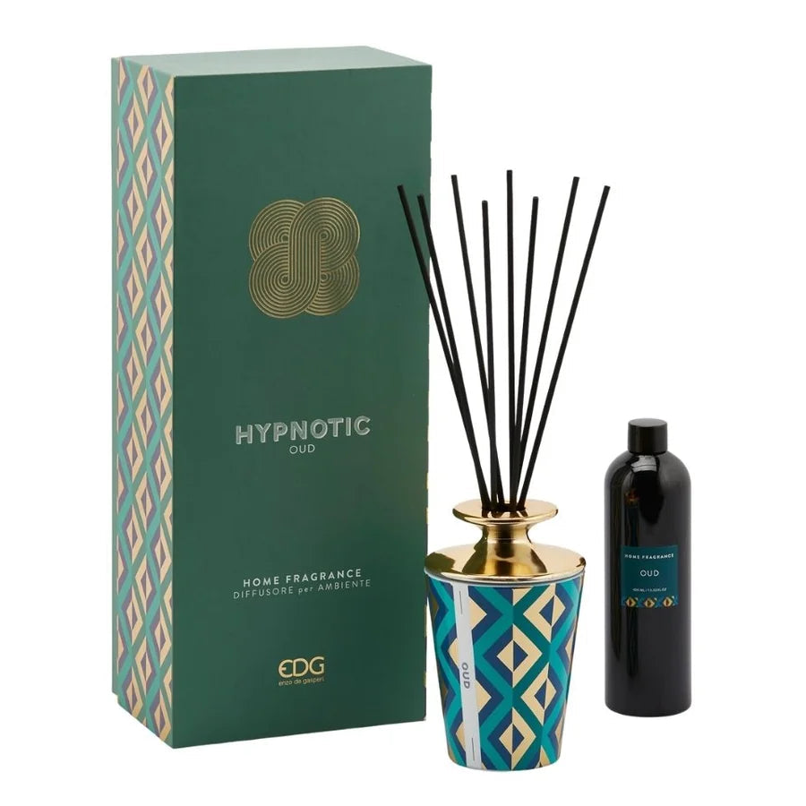 Profumatore Ambiente EDG Hypnotic Oud 400 ml con Bastoncini H15cm