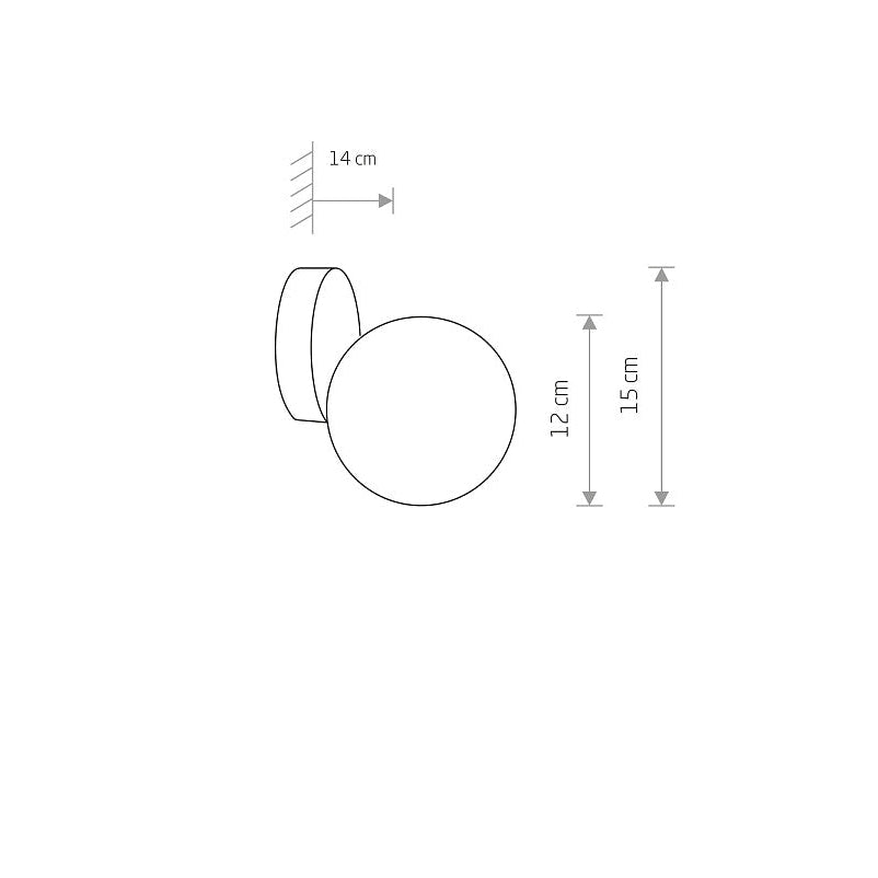 Applique Lampada da Parete Sfera Ice Ball 8126 Colore ottone IP44
