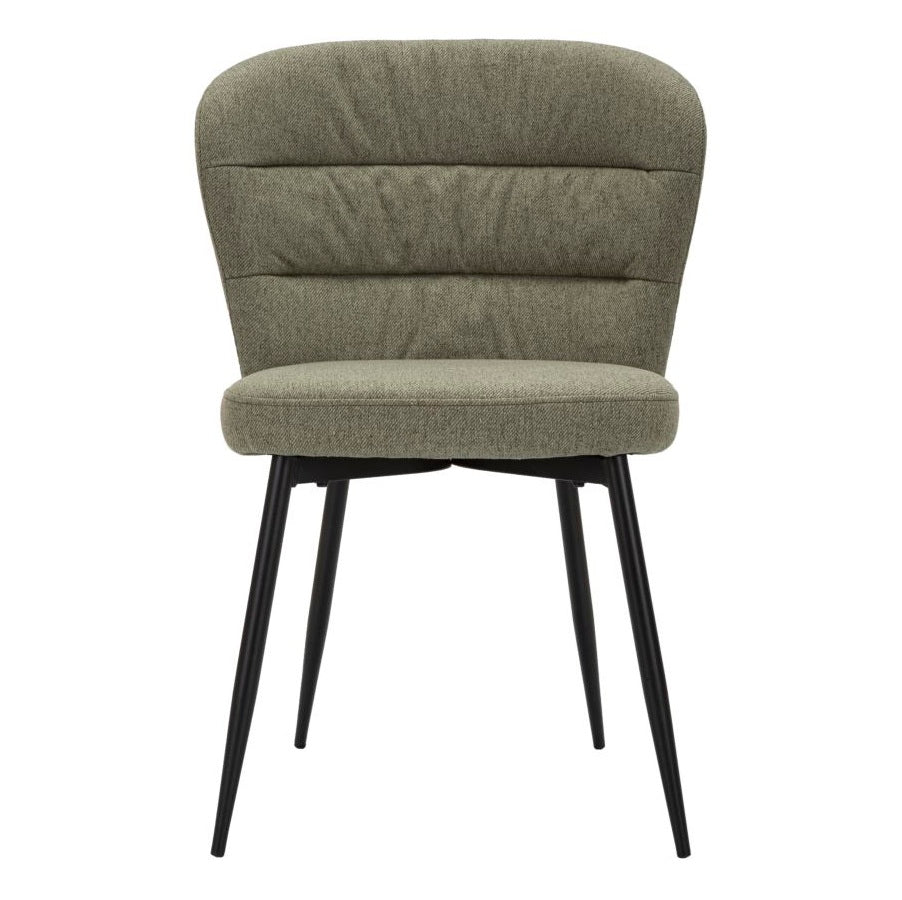 Set 2 Sedie Losanna 58x60,5x85 cm in Tessuto – Grigio e Verde