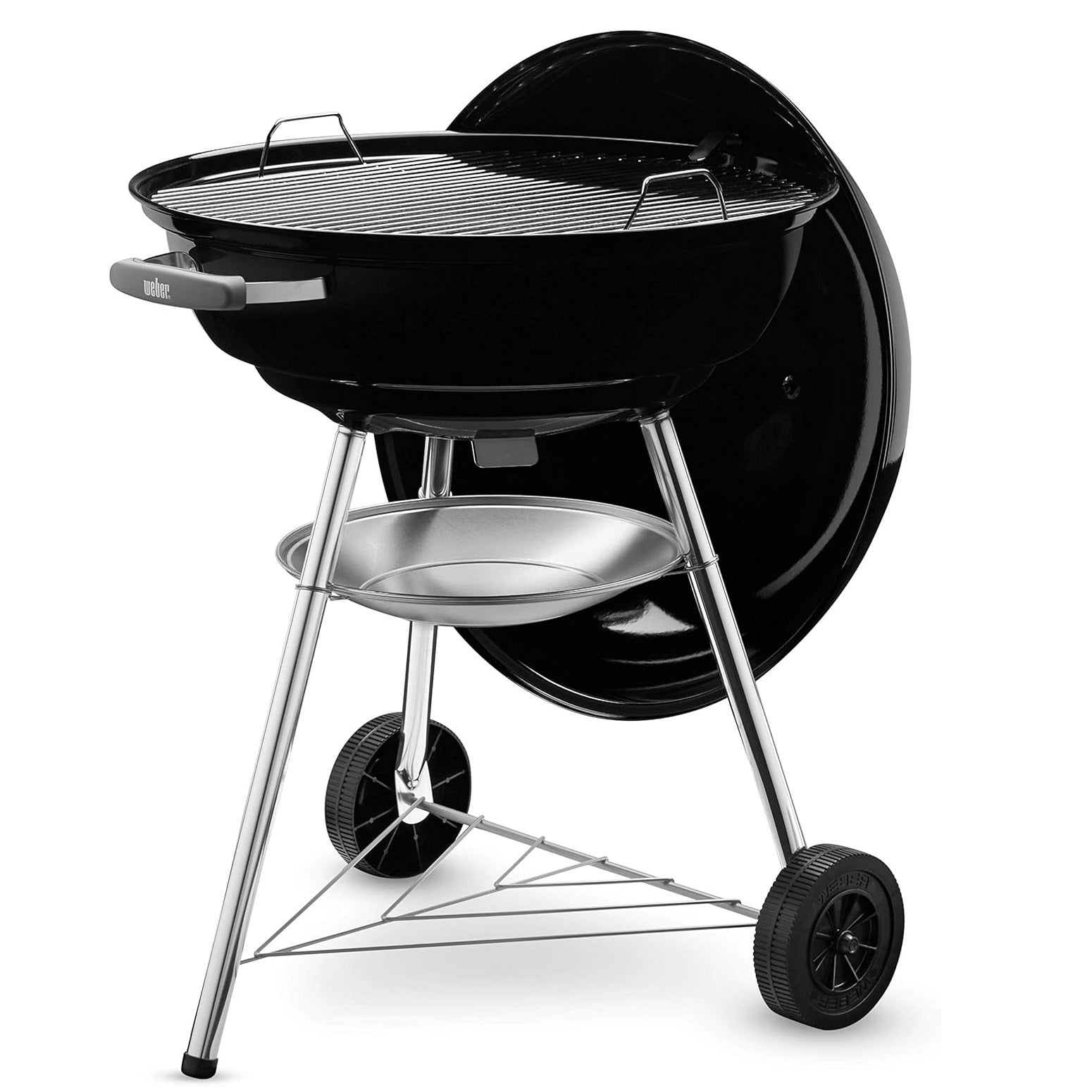 Barbecue a Carbone Weber Compact Kettle 47 cm con Coperchio e Ruote